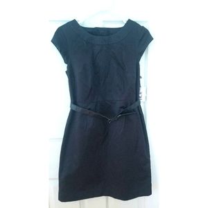 Black work dress with keyhole back